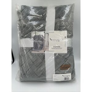Koolaburra by UGG Crystelle Textured Faux Fur Throw 50" x 70"  Wild Dove NEW